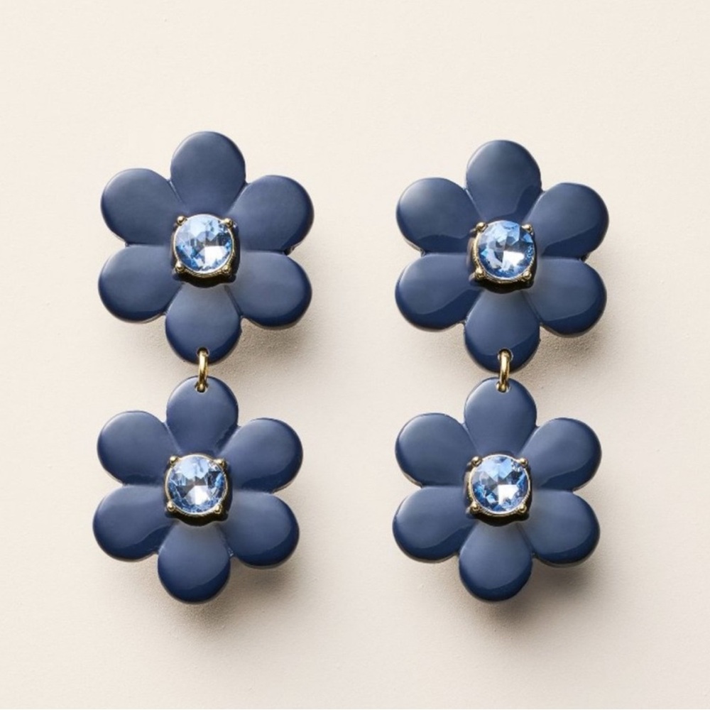 Kate Spade x New York for Target Navy Flower Earrings